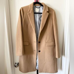 J. Crew Women’s Classic Wool-Blend Topcoat in Camel